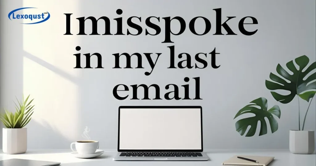 I misspoke in my last email