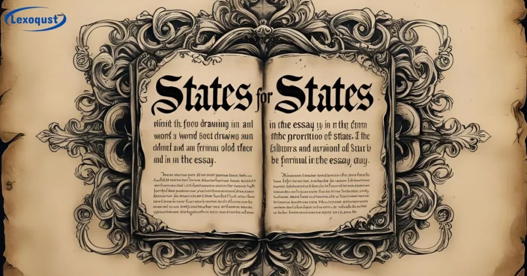 Word for States in an Essay