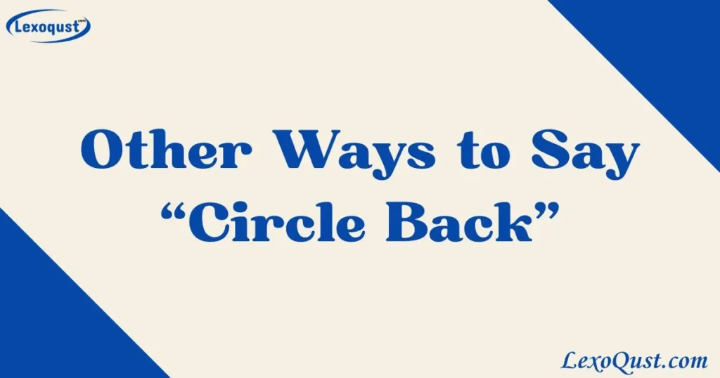 circle back