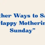 happy mothering sunday