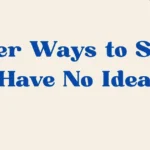 i have no idea
