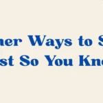 just so you know