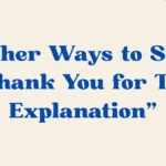 thank you for the explanation