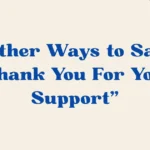 thank you for your support