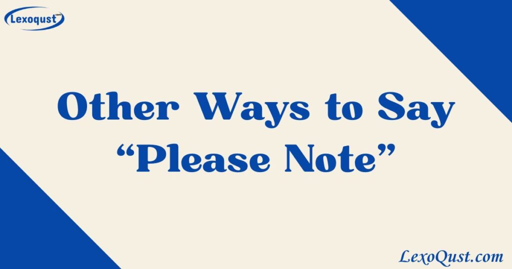 please note