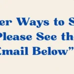 please see the email below