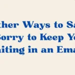 Sorry to Keep You Waiting in an Email