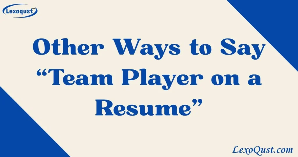 Team Player on a Resume