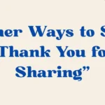 Thank You for Sharing