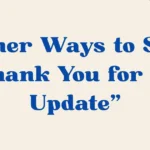 thank you for the update