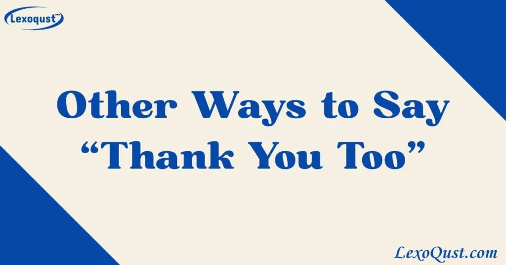 thank you too