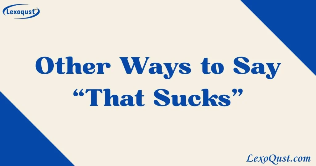 that sucks
