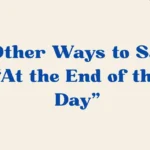 At the End of the Day