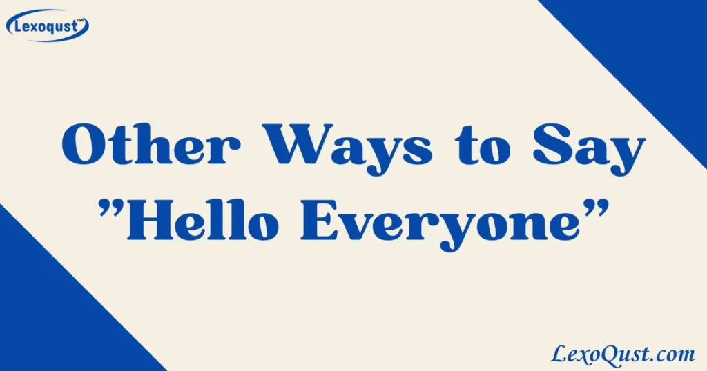 Hello Everyone