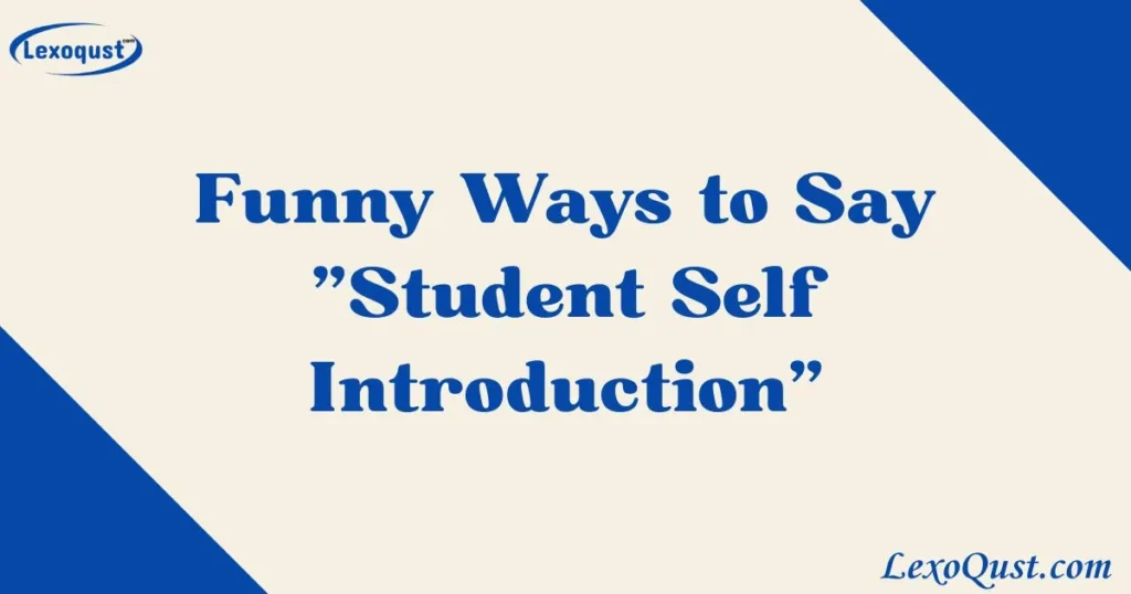 Student Self Introduction