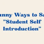 Student Self Introduction