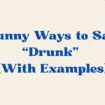 Ways to Say Drunk