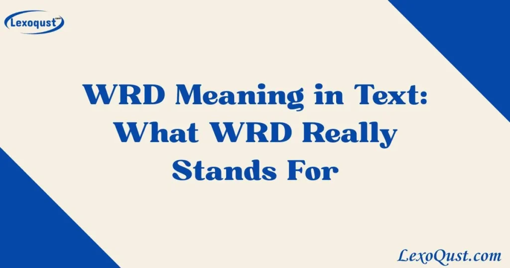 WRD Meaning