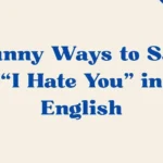 I Hate You In English