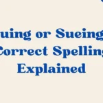 Suing Or Sueing