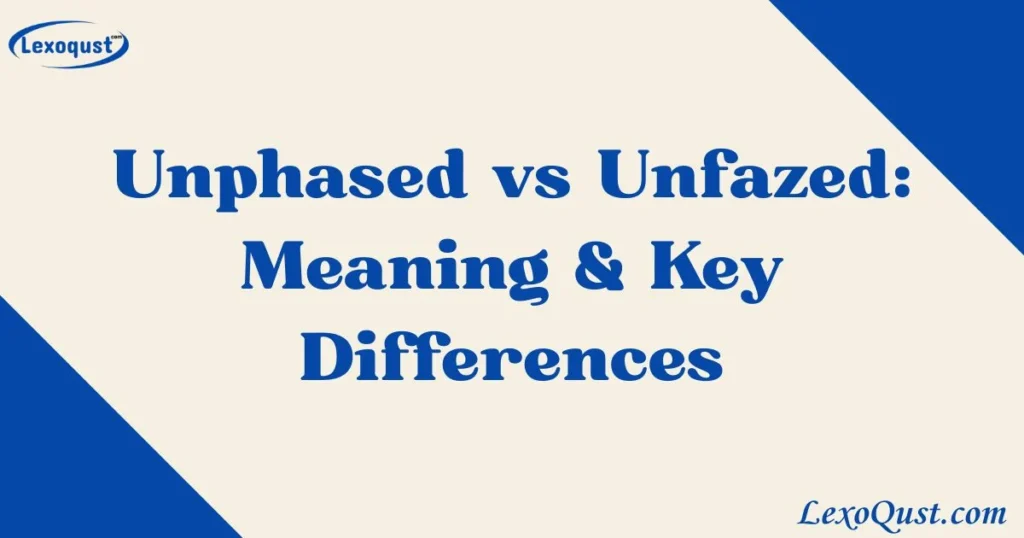 Unphased Vs Unfazed