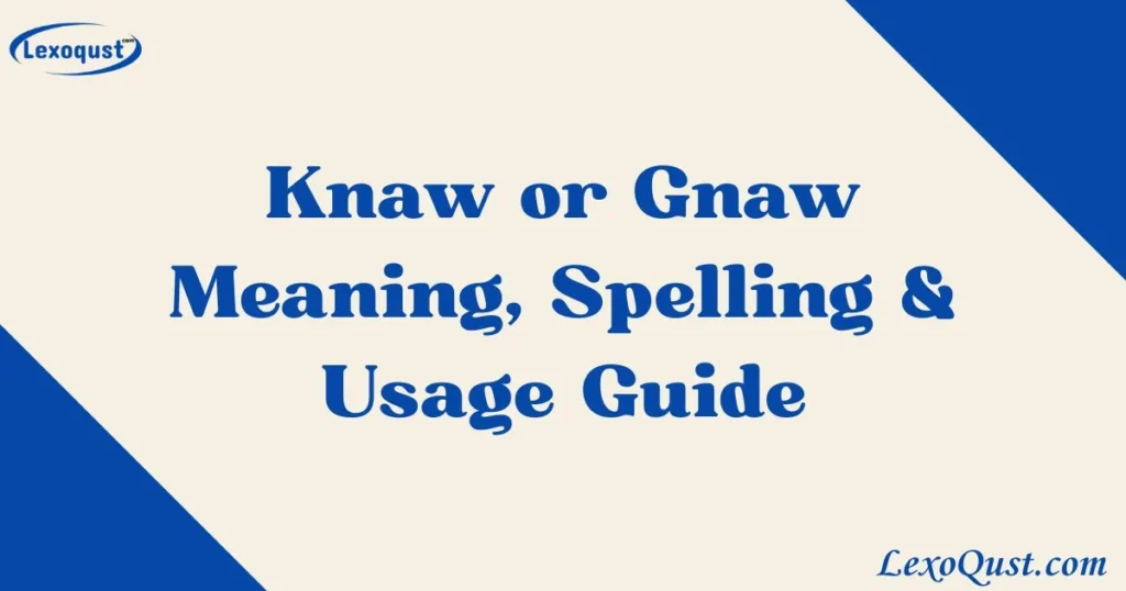 Knaw Or Gnaw