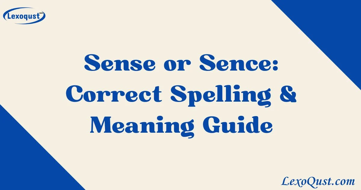 Sense Or Sence