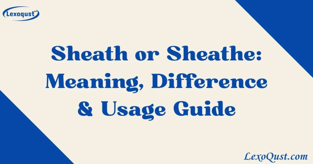 Sheath Or Sheathe